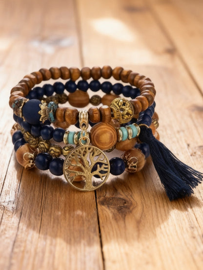 Women's Viking Tree of Life Bohemian Multi-Layer Bead Bracelet