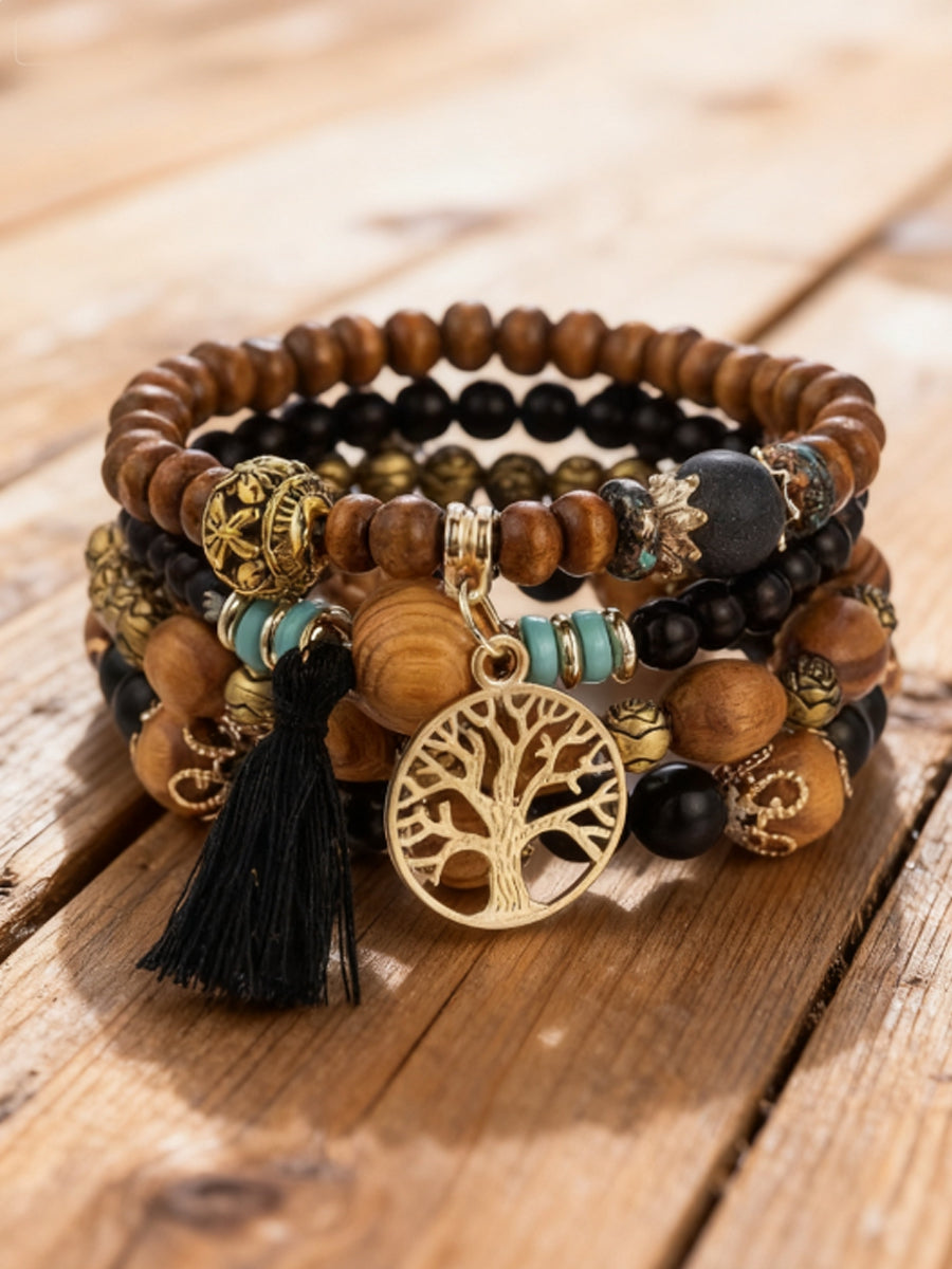 Women's Viking Tree of Life Bohemian Multi-Layer Bead Bracelet