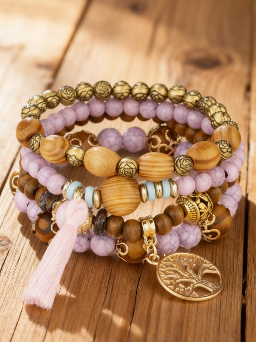 Women's Viking Tree of Life Bohemian Multi-Layer Bead Bracelet