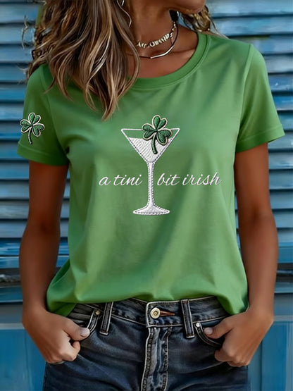 Women's St. Patrick's Day Shamrock Art Card T-Shirt