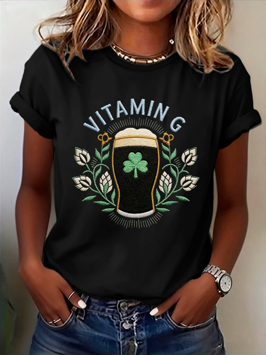 Women's St. Patrick's Day Vitamin G Short Sleeve T-Shirt
