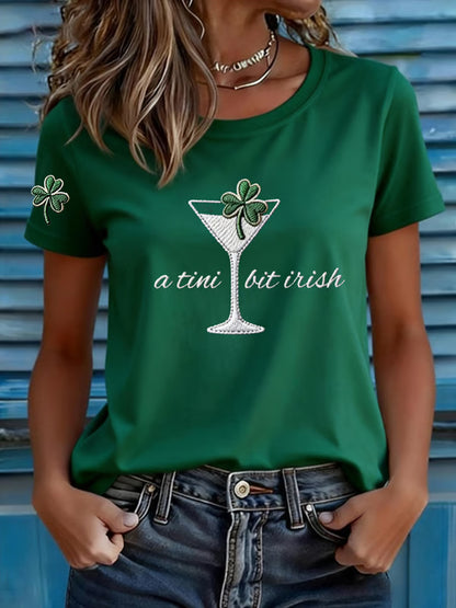 Women's St. Patrick's Day Shamrock Art Card T-Shirt