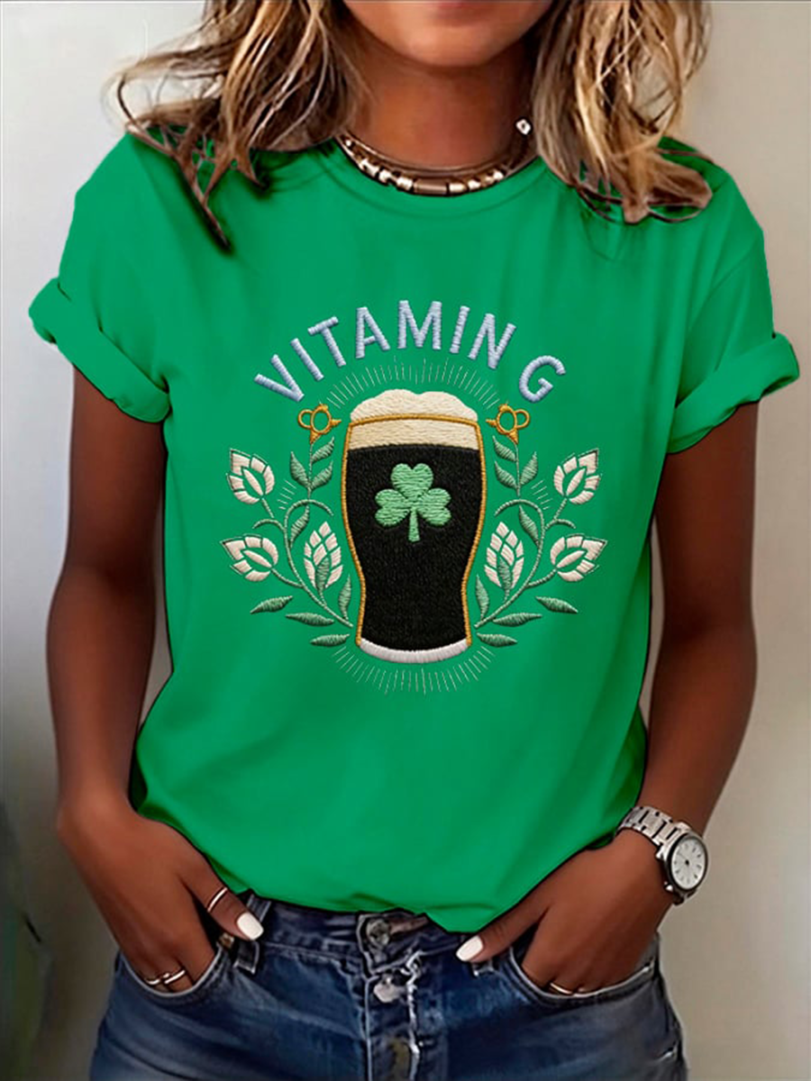 Women's St. Patrick's Day Vitamin G Short Sleeve T-Shirt