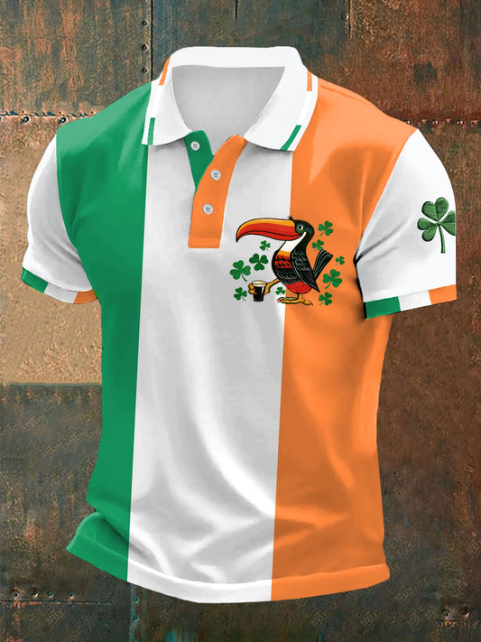 Men's St. Patrick's Day Printed Polo Shirt