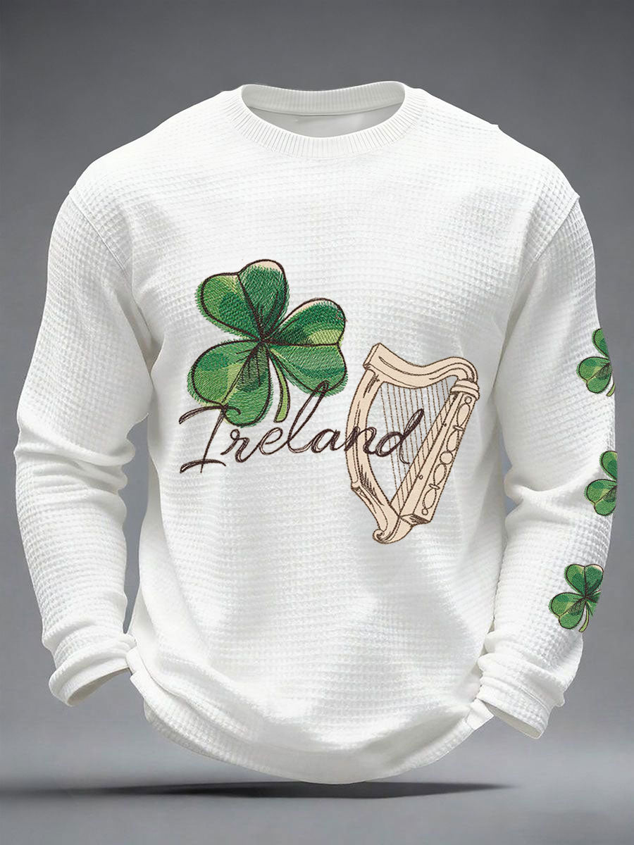 Men's Ireland Rugby Love Printed Waffle Tops