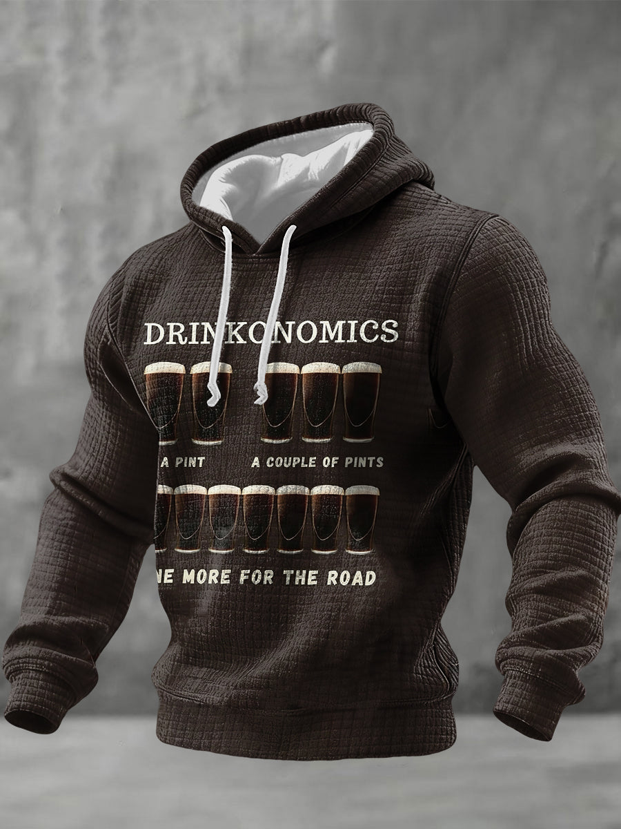 Men's St. Patrick's Day Beer Printed Jerked Cotton Hooded