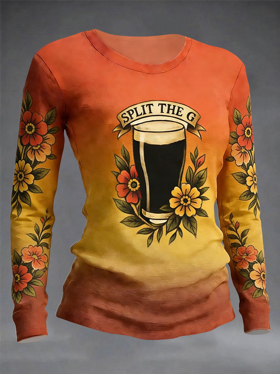 Women's St. Patrick's Day Print Long Sleeve T-Shirt