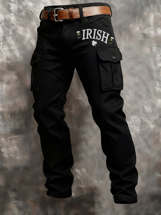Men's St. Patrick's Day Printed Casual Cargo Pants
