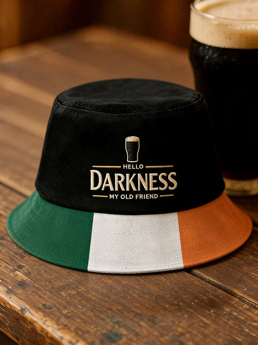 Unisex St. Patrick's Day Hello darkness My old friend Bucket Hat