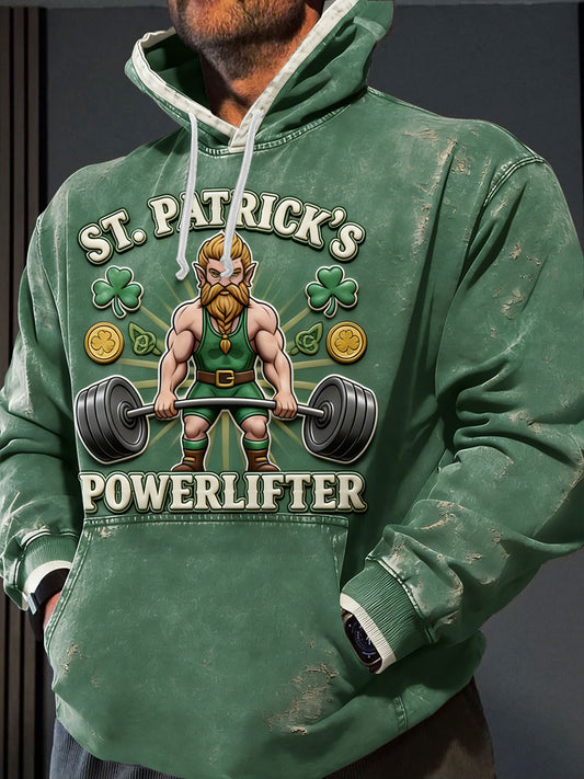 Men's Funny St. Patrick's Day Fitness Lover Printed Hoodie