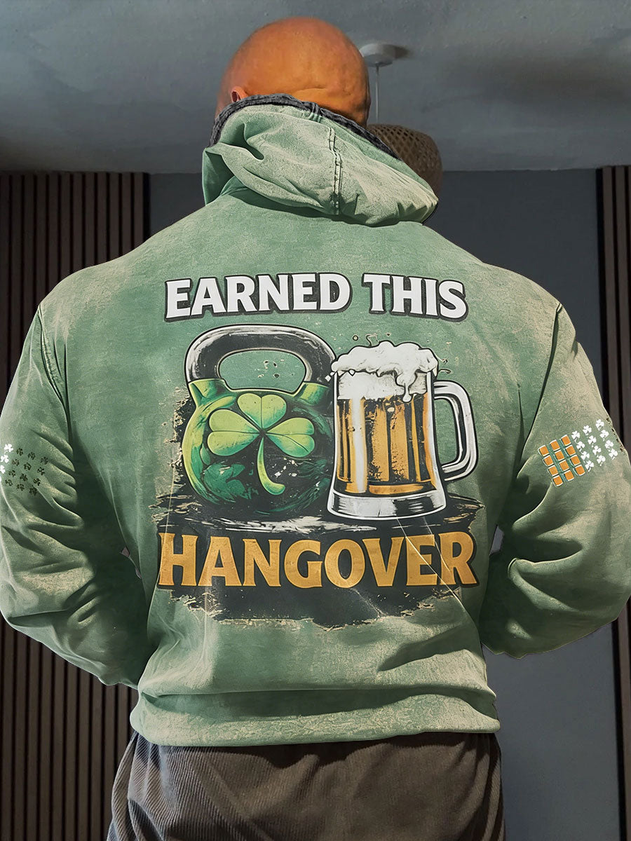 Mäns roliga St.patrick's Day Fitness älskare tryckt huvat