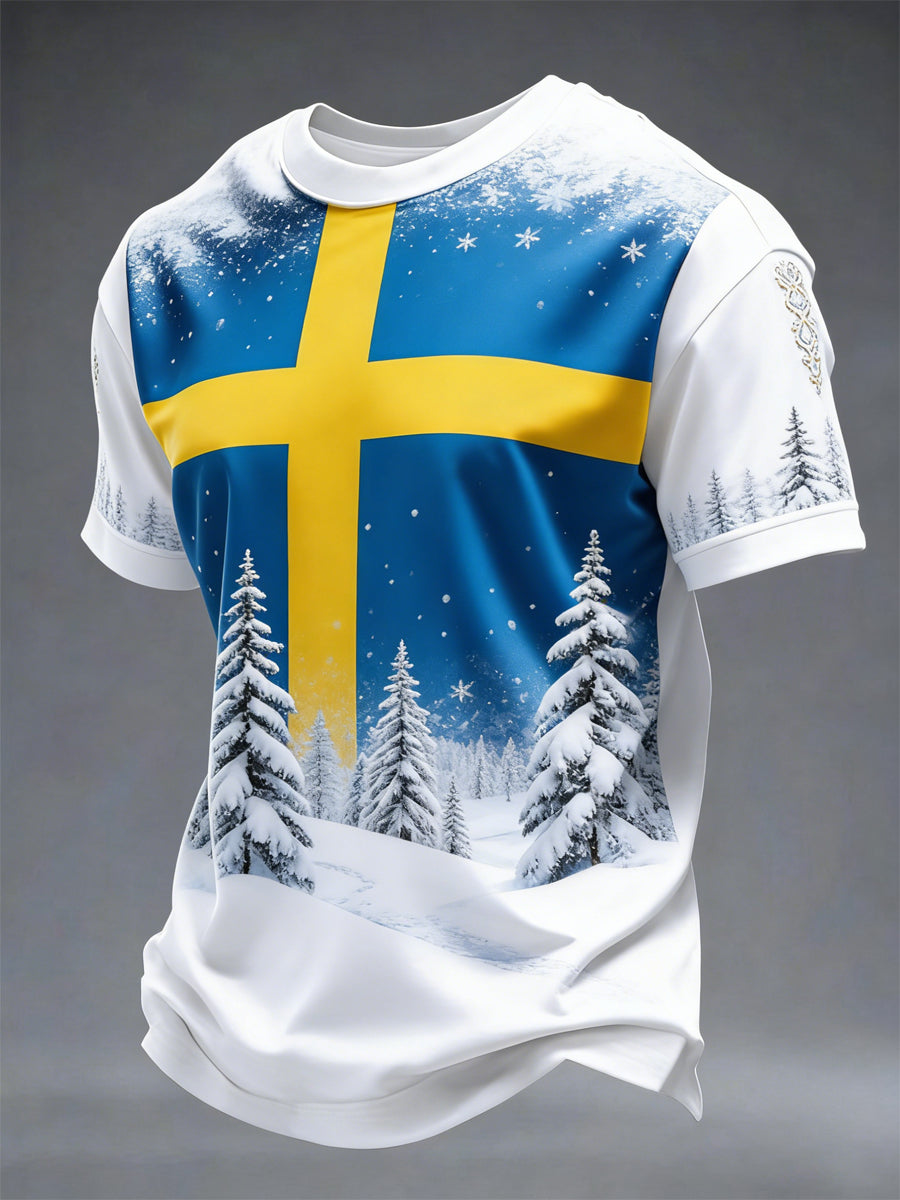 Men's Swedish flag T-shirt