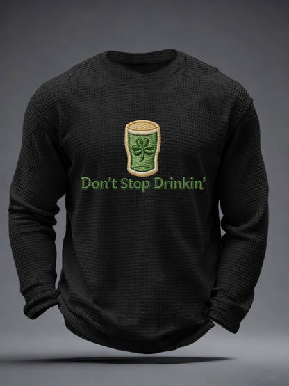 Mäns roliga St. Patrick's Day Långärm T-shirt