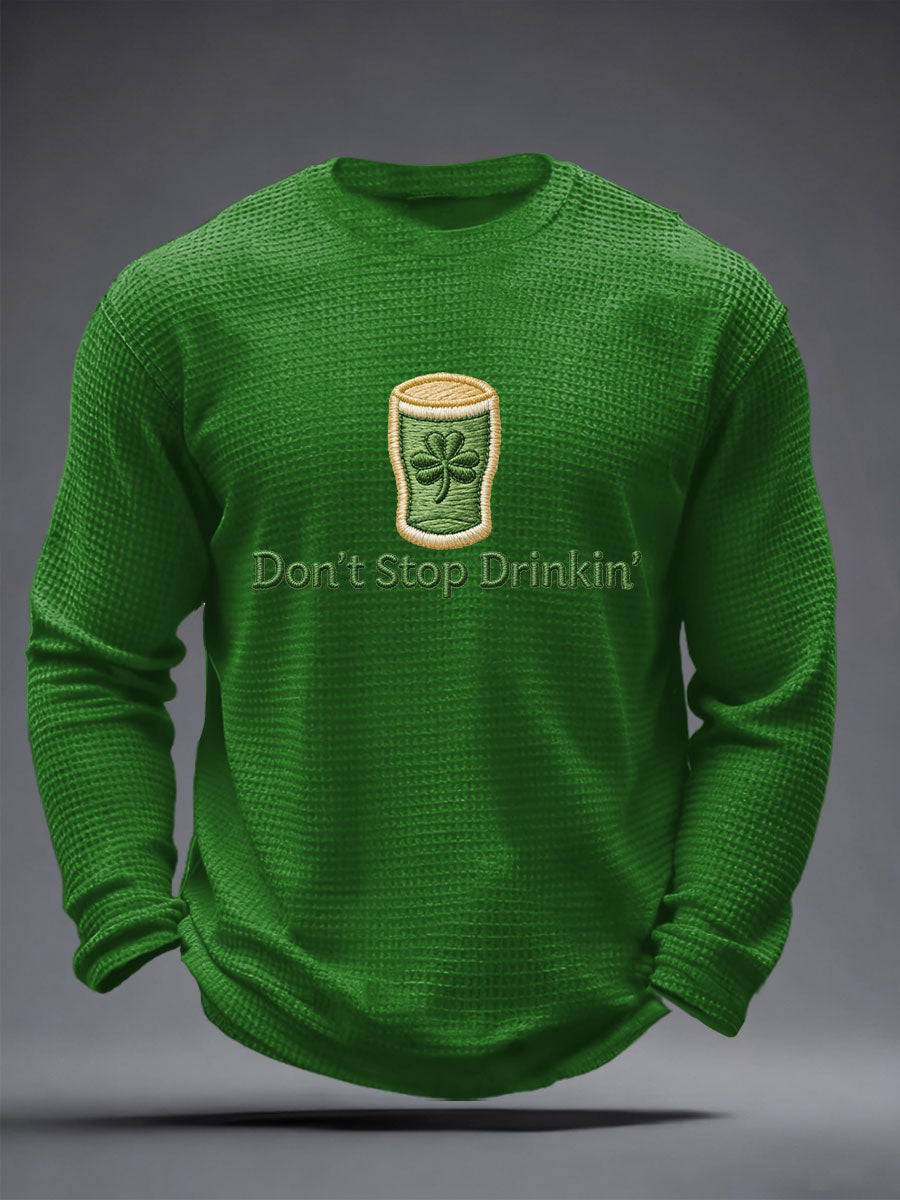Mäns roliga St. Patrick's Day Långärm T-shirt