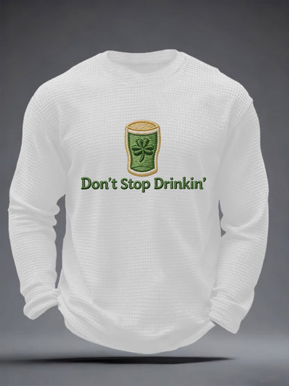 Mäns roliga St. Patrick's Day Långärm T-shirt