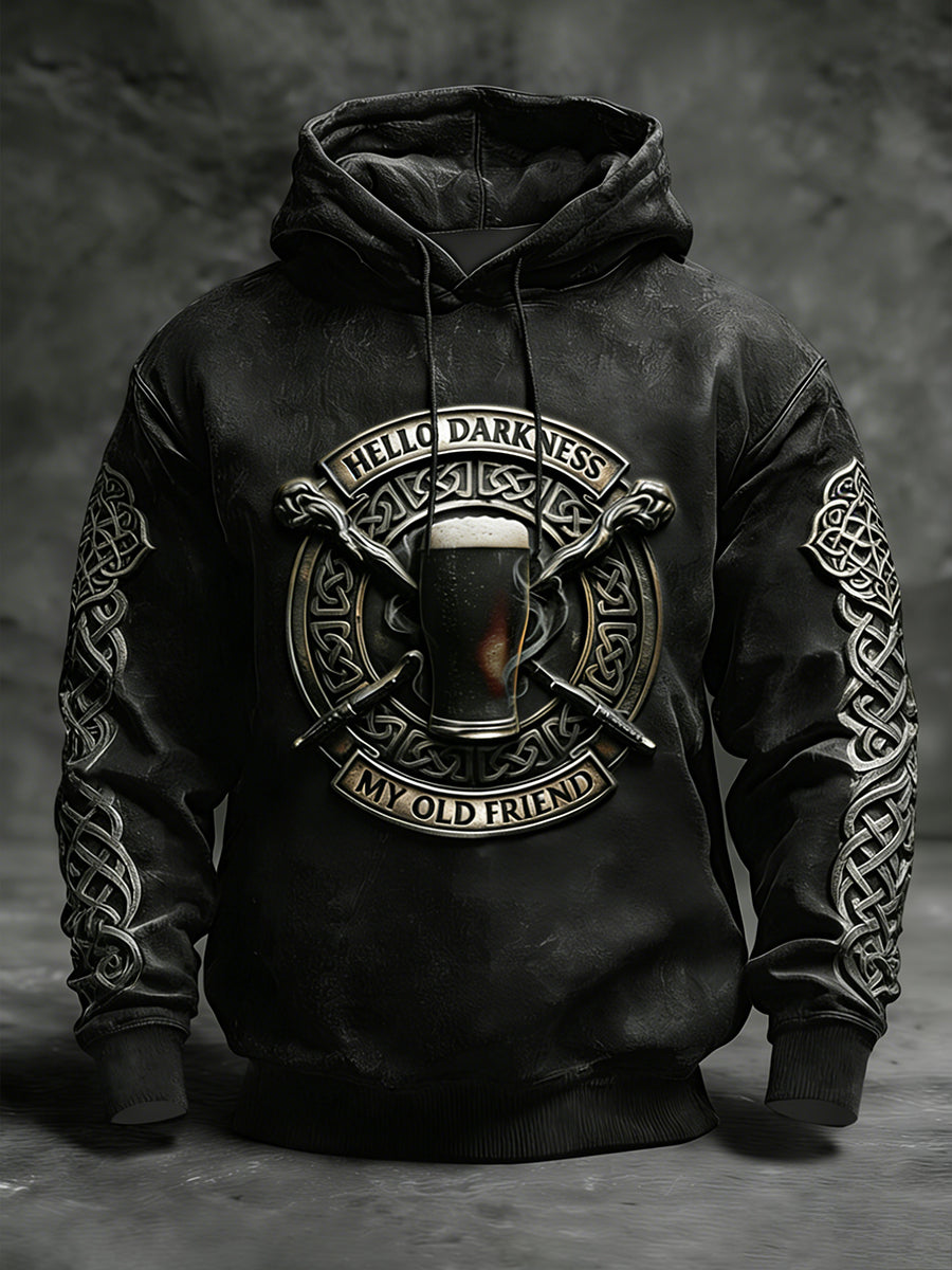 Herrens hej mörker Min gamla vän Skriv ut Hoodie.