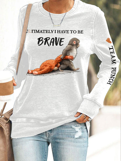 Women Punch Monkey Brave Printed Sweatshirts