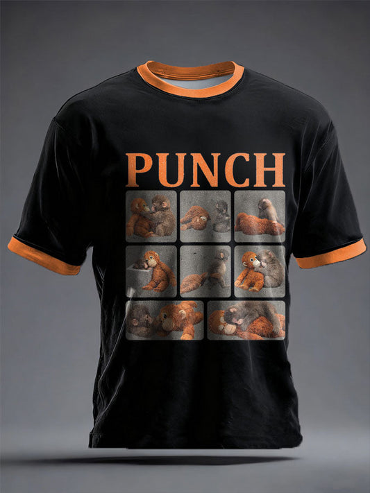 Unisex Punch Ape Brave Printed T-shirt