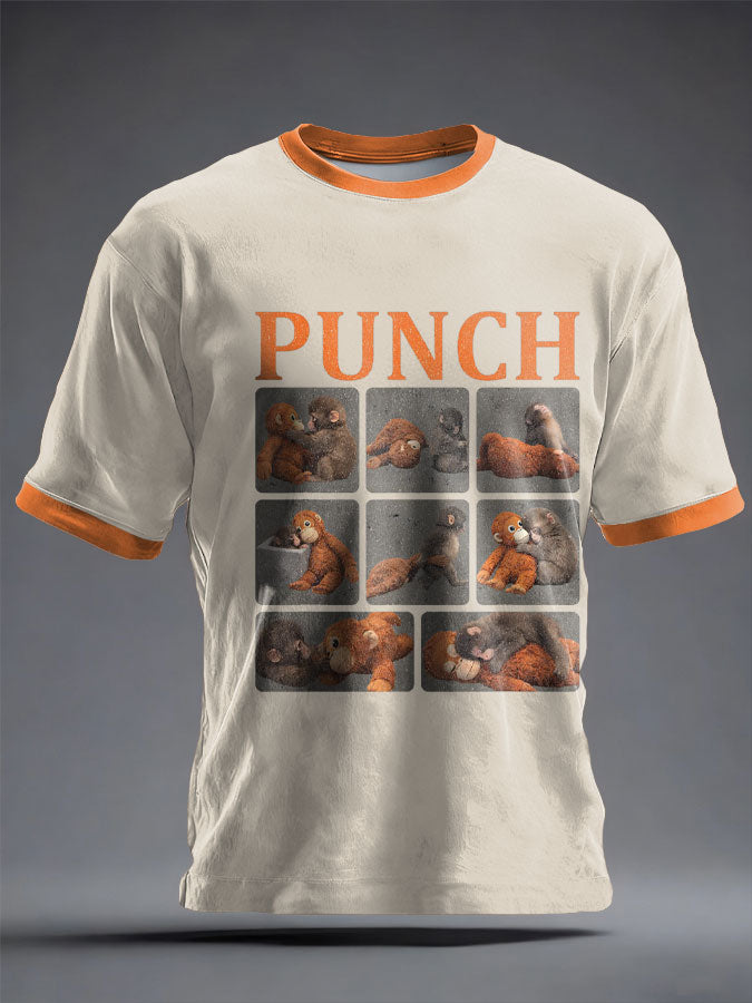 Unisex punch apa modig tryckt T-shirt