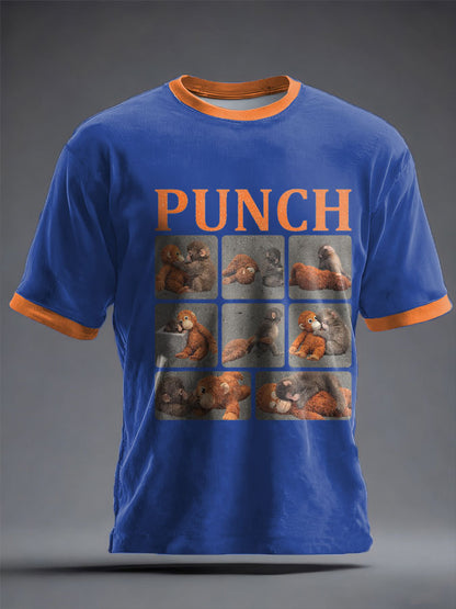 Unisex punch apa modig tryckt T-shirt
