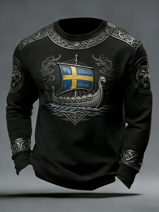 Men's Swedish Viking Style Crew Neck Sweatshirt