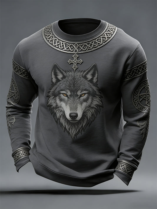 Men's Viking-style Valhalla Crew Neck Sweatshirt