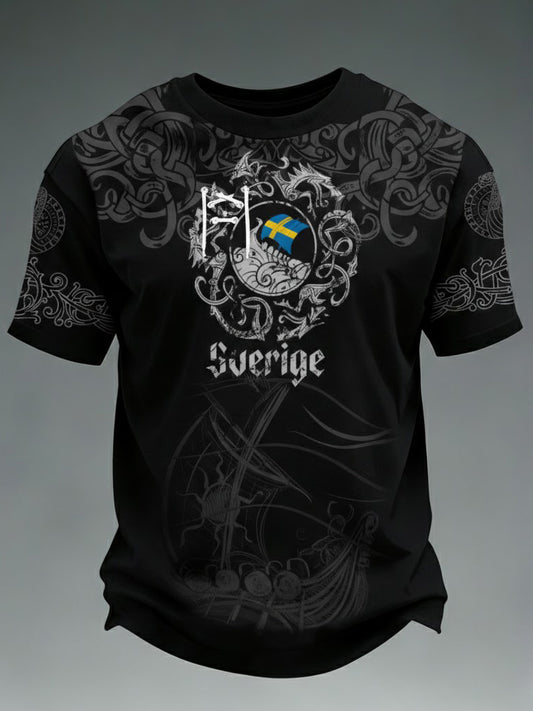 Men's Viking Sweden Printed T-Shirt