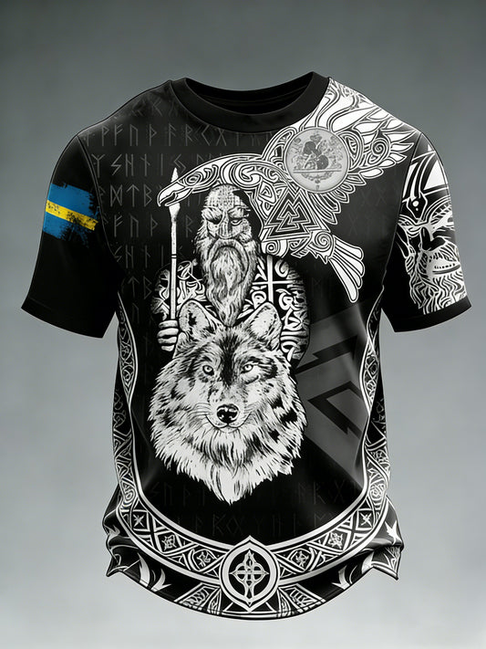 Men's Viking Sweden Printed T-Shirt