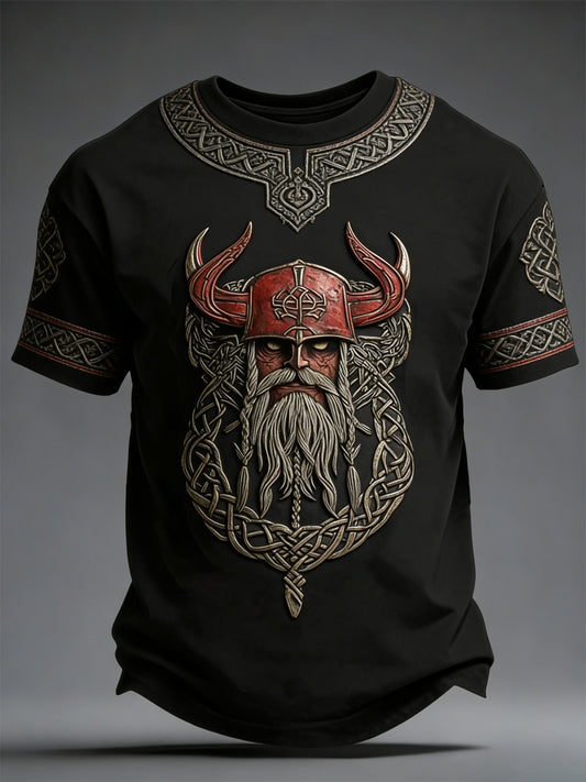 Men's Viking Style Printed T-Shirt