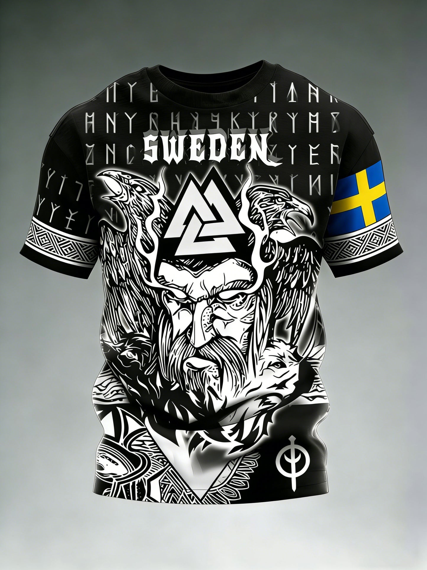 Men's Viking Sweden Printed T-Shirt