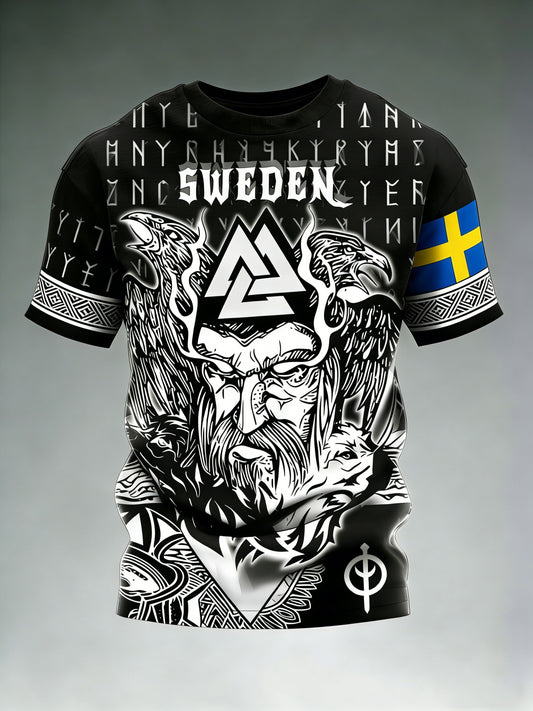 Men's Viking Sweden Printed T-Shirt