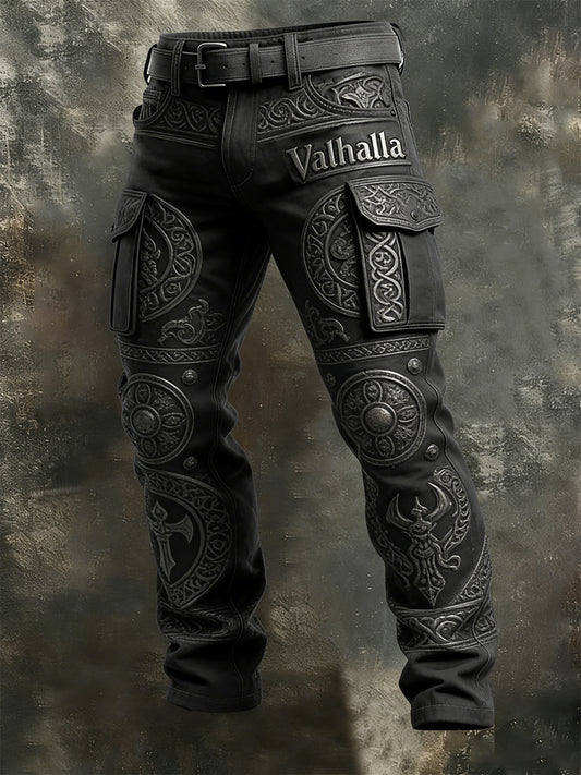 Men's Viking-style Valhalla plush warm zip-up jacket