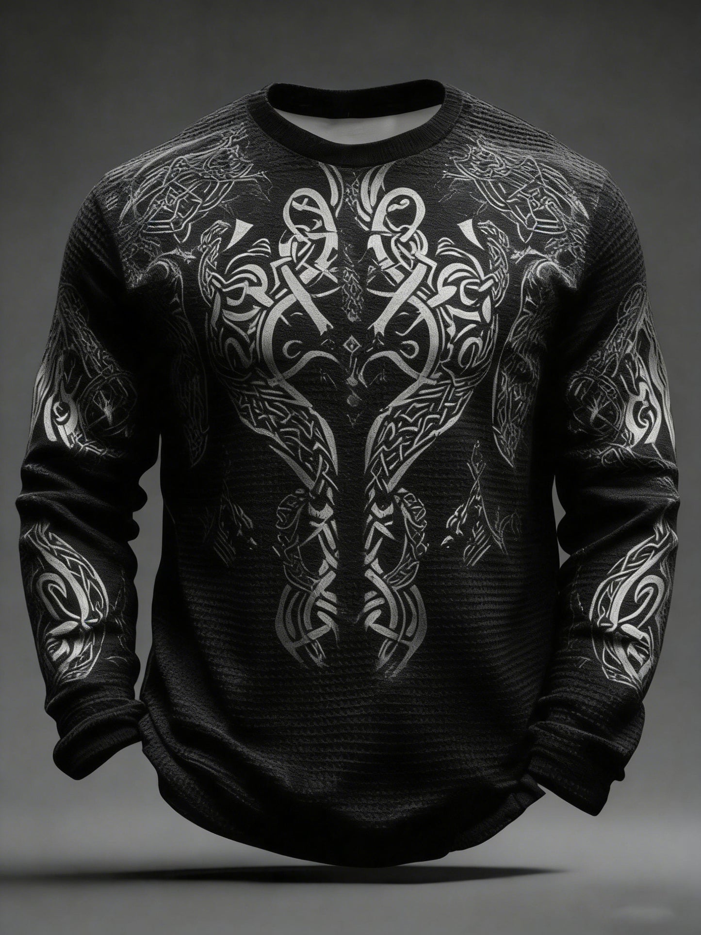Men's Viking Printed Waffle Long Sleeve T-Shirts