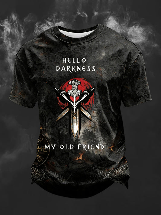 Lord's hello darkness My old friend Print short sleeve t-shirt