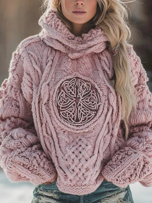 Women's Celtic Knot Tree of Life Casual Hooded Sweatshirts