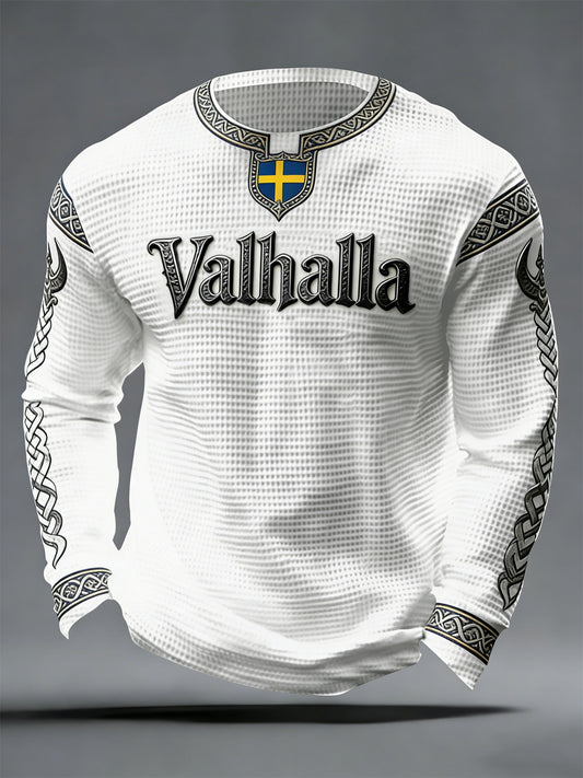 Herrens svenska Viking-stil Valhalla Våffle Topp