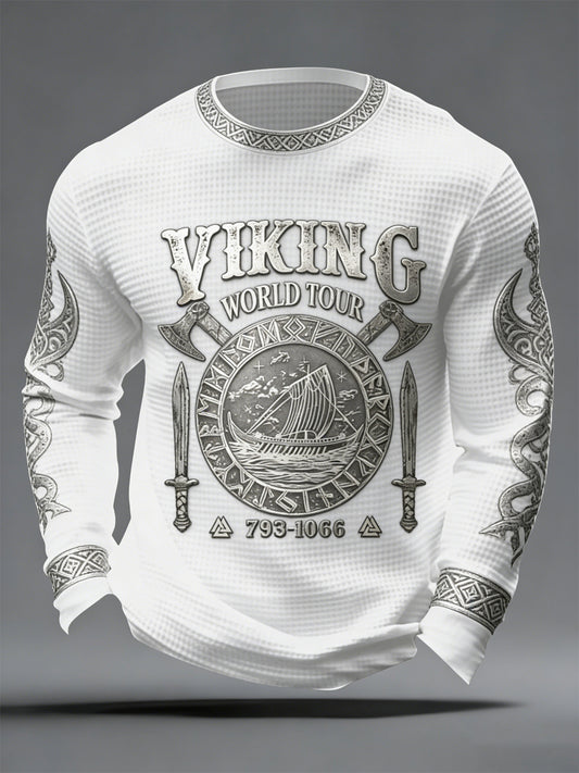 Men's Viking-style Waffle Knit Sweater