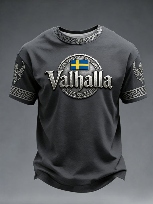 Men's sweater in Swedish Viking style with Valhalla motif