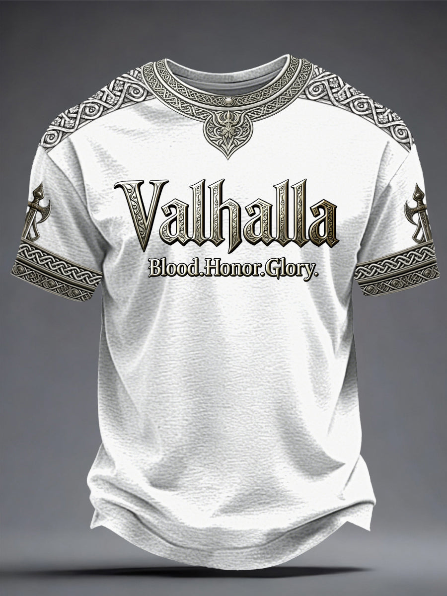 Herrens Viking-stil Valhalla T-shirt