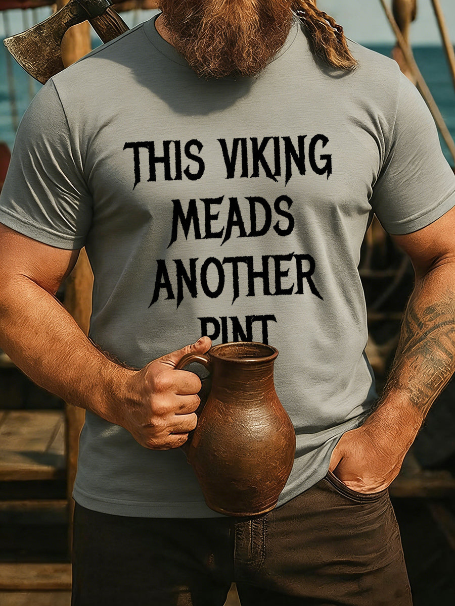 Herrens Viking Dricka korta ärmar t-shirt