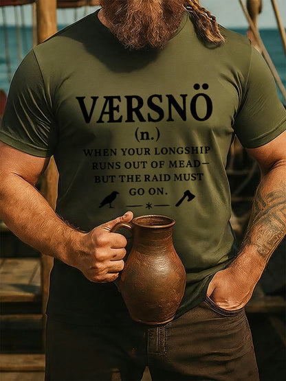 Herr Vikingdrickande t-shirt med korta ärmar