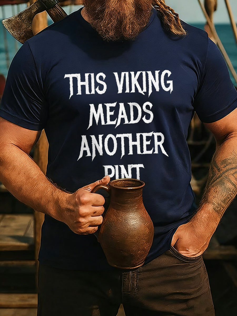 Herrens Viking Dricka korta ärmar t-shirt