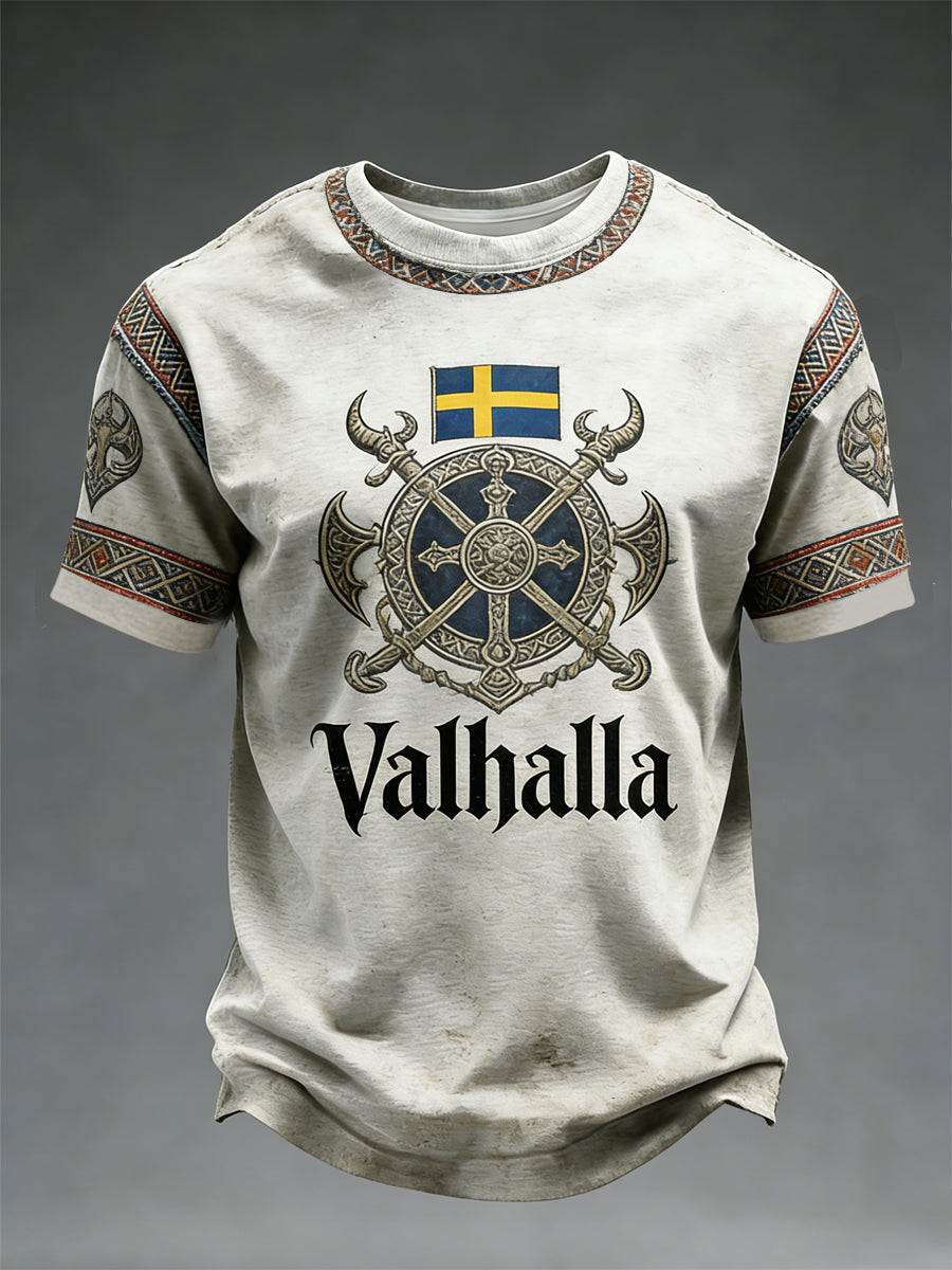 Men's sweater in Swedish Viking style with Valhalla motif