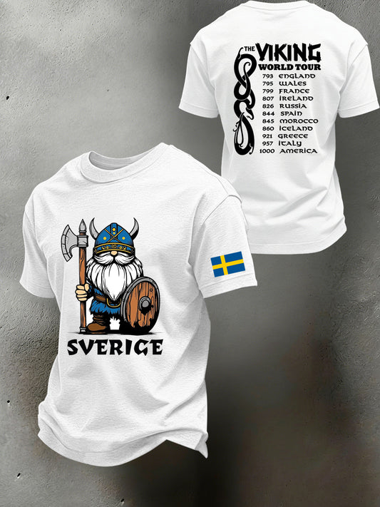 Men's sweatshirt with Swedish Viking motif and print