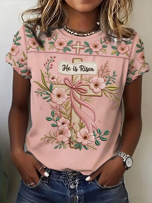 Women's Plants Flowers Printed T-shirt