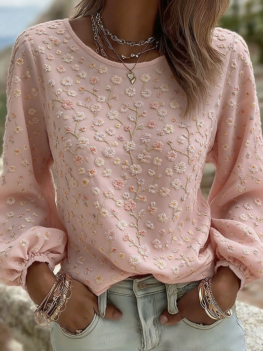 Women's Floral Art Print Casual T-Shirt