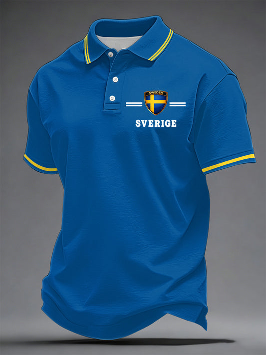 Mäns svenska konst Skriv ut Casual Topp