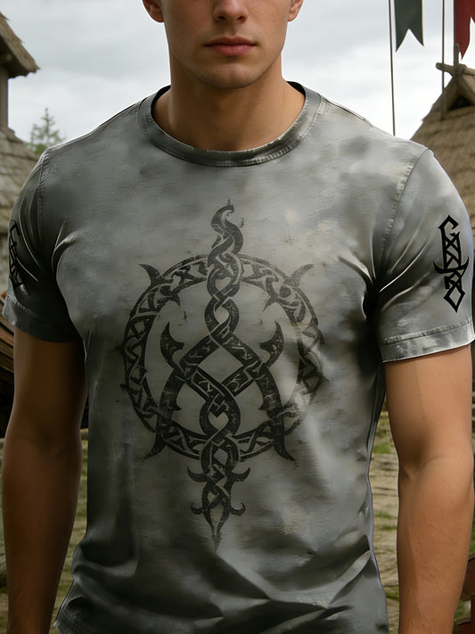 Men's sweatshirt with Swedish Viking theme and print
