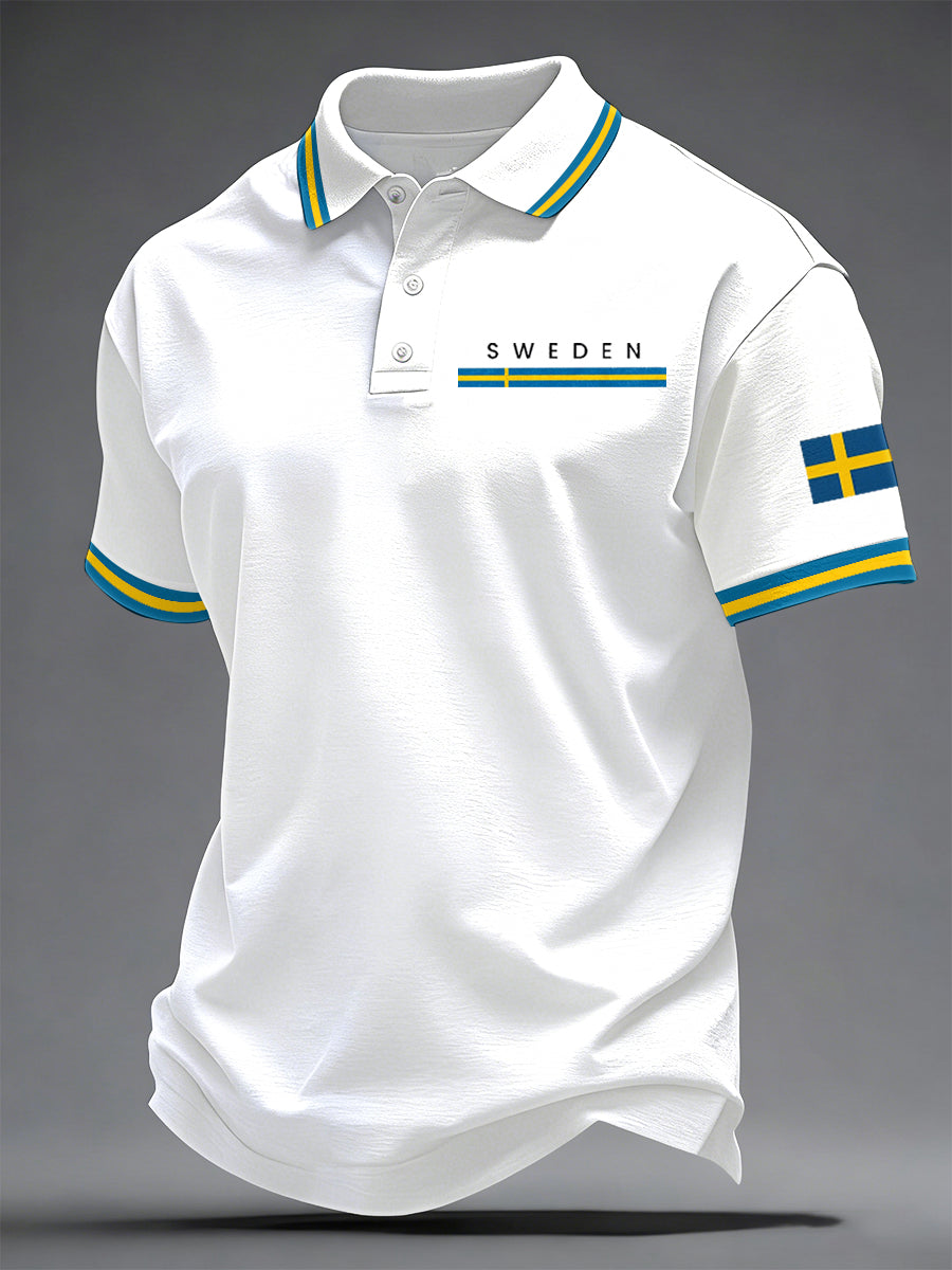 Mäns svenska konst Skriv ut Casual Topp