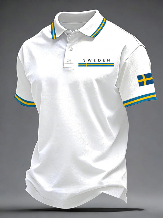 Men's Swedish Art Print Casual Top